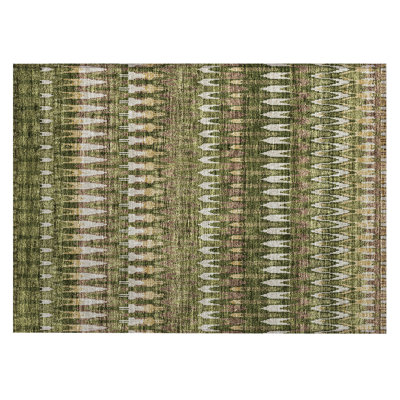 Washable Abstract Indoor / Outdoor Rug