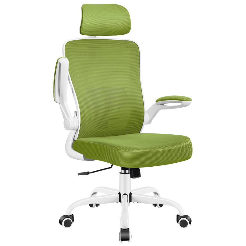 Everdene Office Ergonomic Task Chair, White, Avocado Green