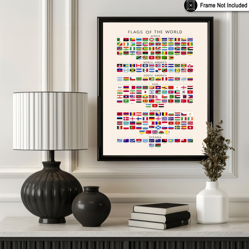 Drapeaux du monde, Unframed, Poster, 11"H x 14"W