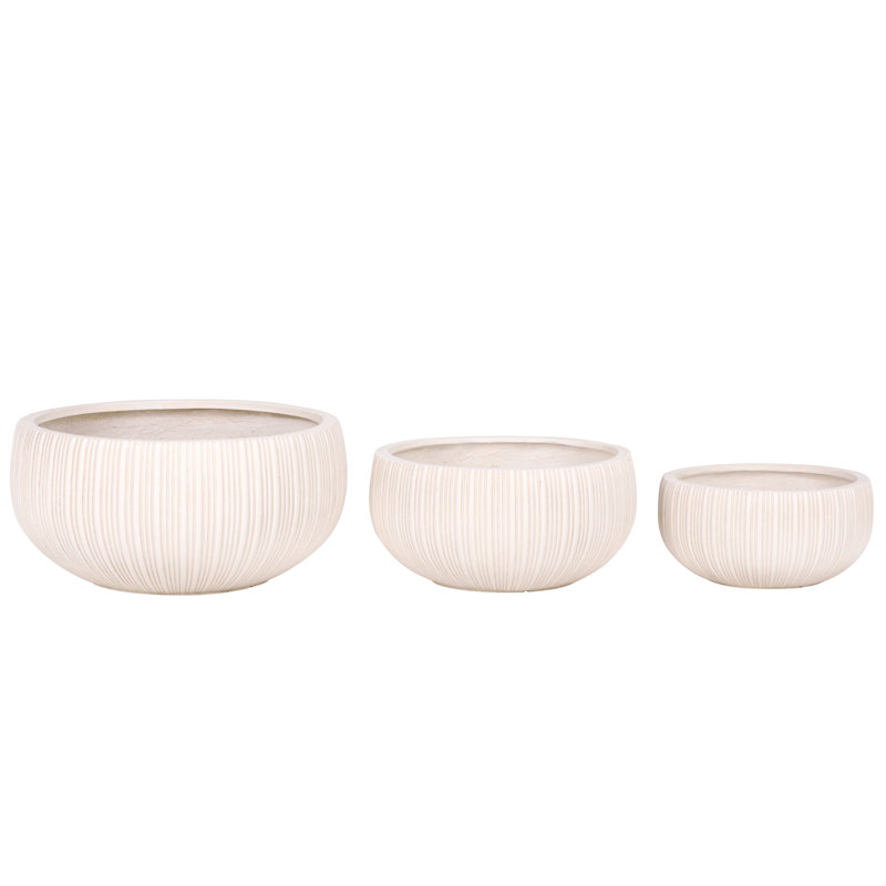 Anita Planter Pot Set Of 3, Beige