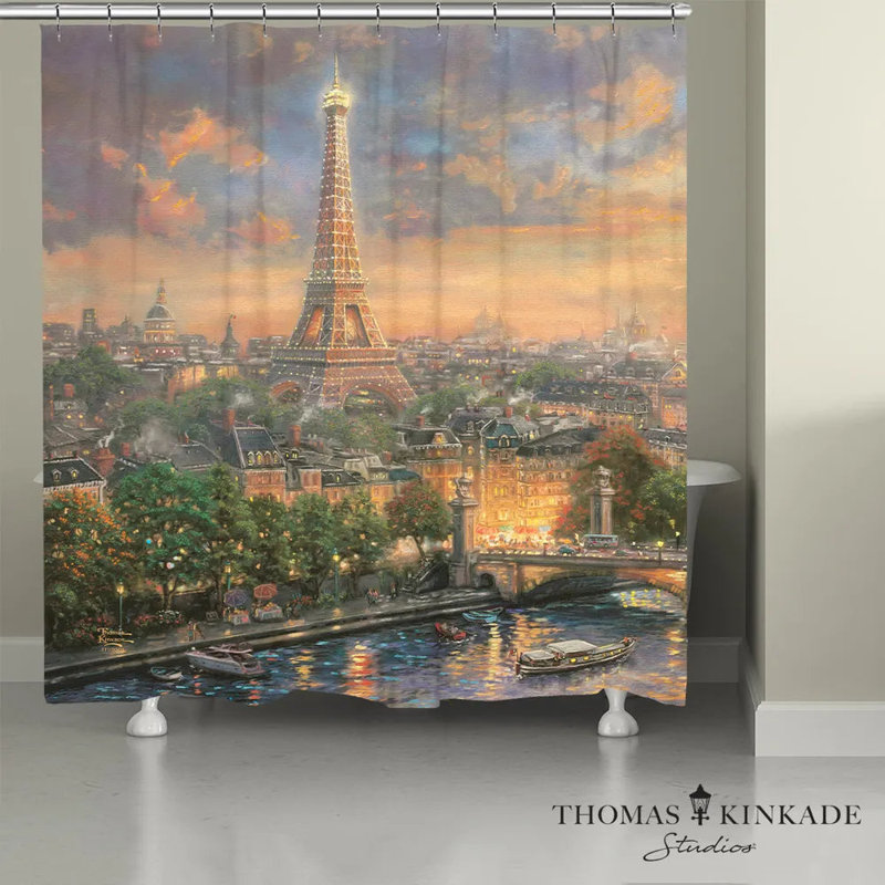Rideau de douche Thomas Kinkade Paris, City of Love