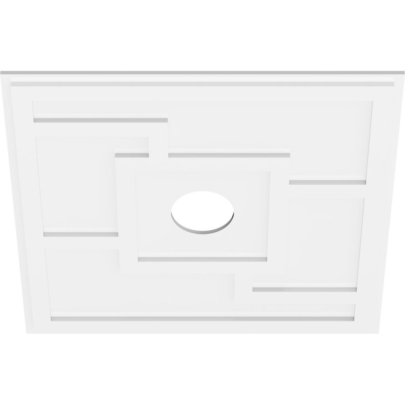 Médaillon de plafond contemporain en PVC de qualité architecturale Knox, H 1 po x l 30 po x P 30 po