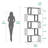 Aniya 69'' H X 31'' W  Steel Geometric Bookcase-97868437