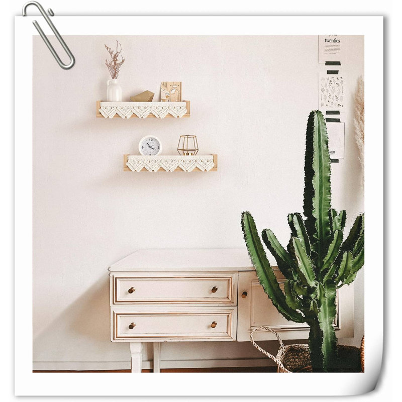 Domita 2 Piece Wood Floating Shelf