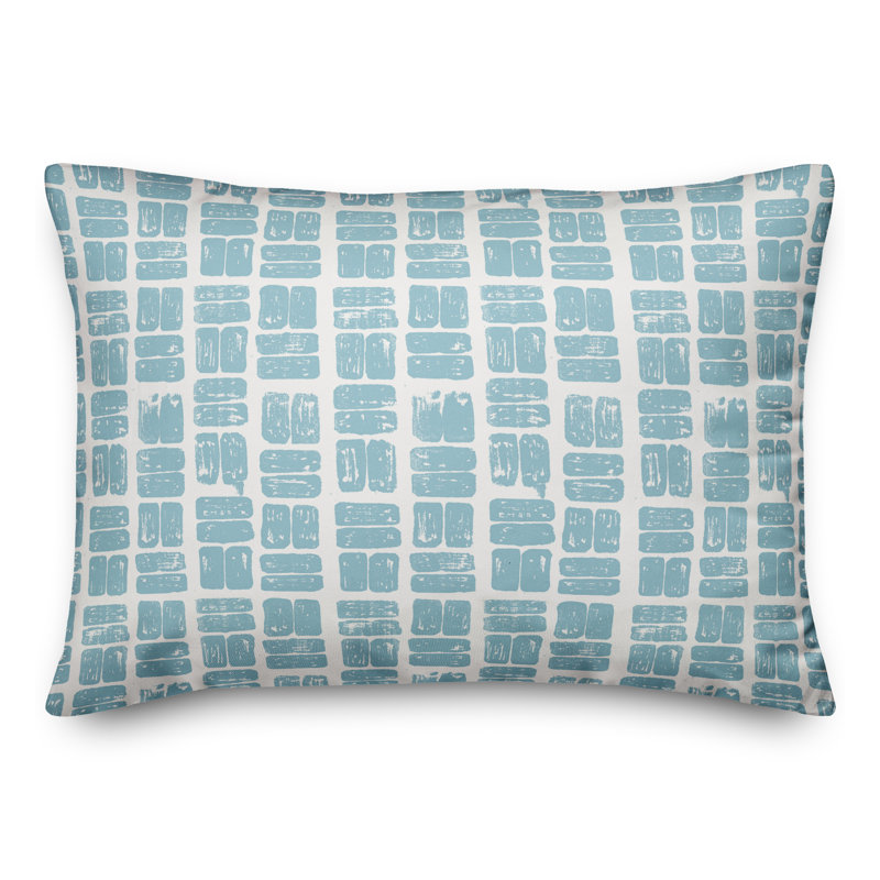  Housse de coussin rectangulaire et insert, Bleu