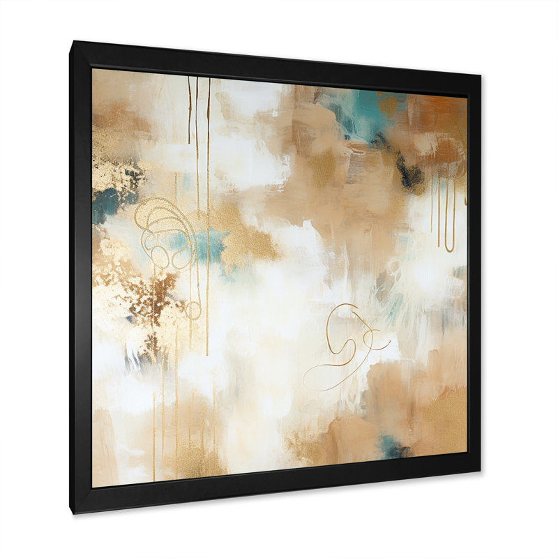 Impression sur toile encadrée dorée, H 36 po x l 36 po x P 1,5 po, Cadre simple noir