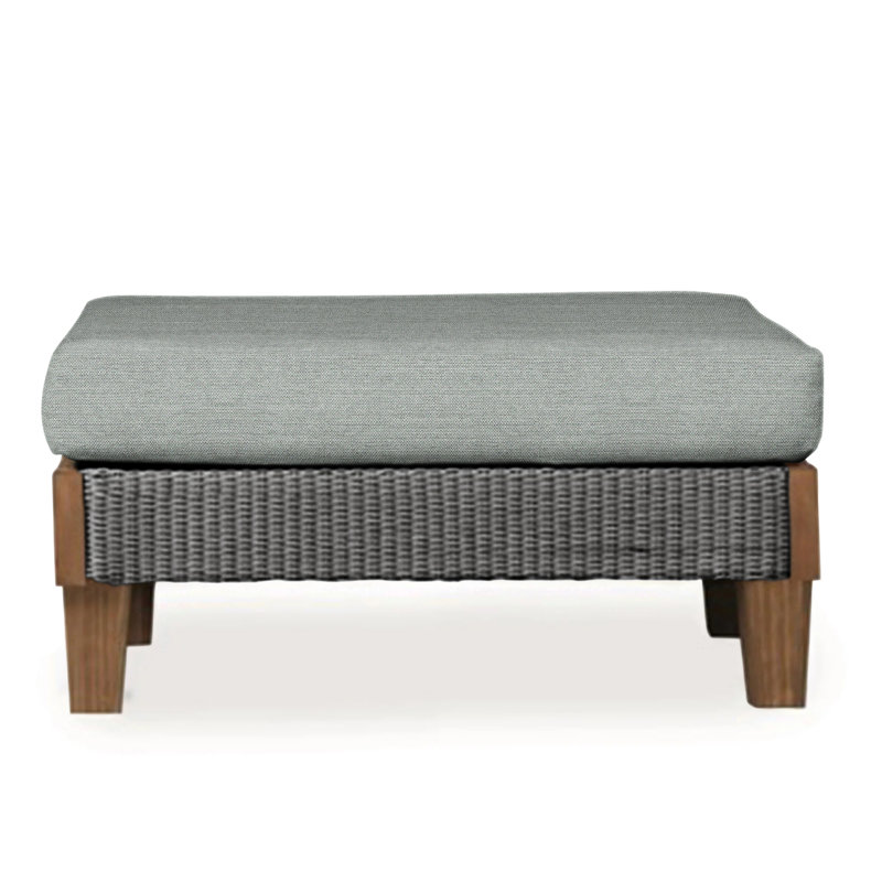 Catalina Outdoor Ottoman, Loveboat Saffron, Ivory