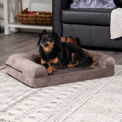 Quilted Orthopedic Bolster Sofa Pet Bed