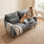 HOMCOM 2 Seater Sofa with Spring Cushions for Small Space-1619158752