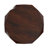Zayn 35"W Solid Acacia Contemporary Drum Coffee Table with Faceted Geometric Design-864640094