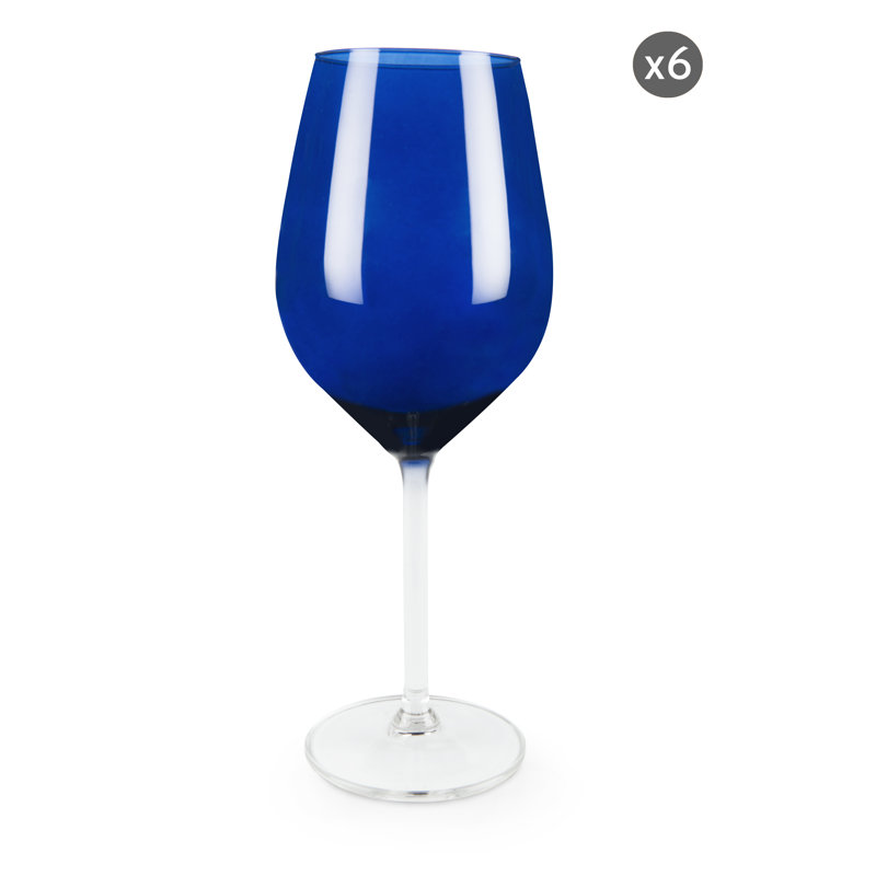 Color Wine 500ml Wine Glass Set, Blue