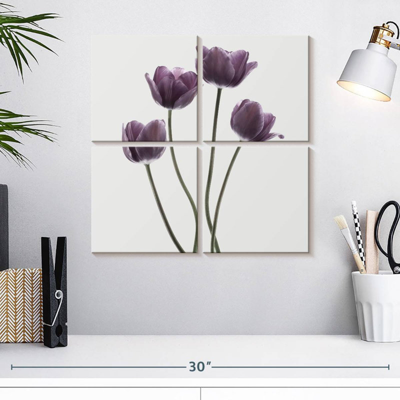 Harnek Tulips Purple, 18" H x 18" W