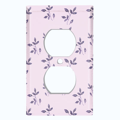 Patterned 1 - Gang Duplex Outlet Standard Wall Plate