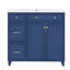 Ensemble de meuble-lavabo 36 po avec lavabo: meuble-lavabo moderne avec comptoir en céramique, 2 portes à fermeture douce, 2 tiroirs, tablettes réglables-466303912