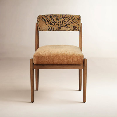 Nonie Genuine Leather Oak Dining Chair