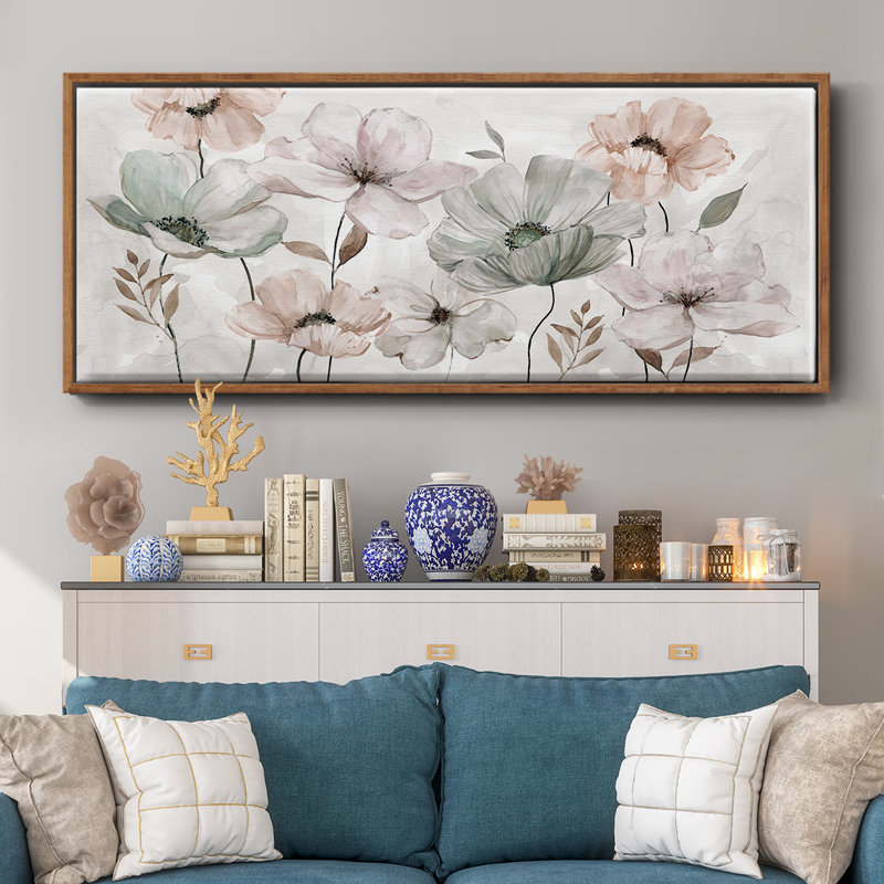 «Blush Garden», toile encadrée, H 8 po x l 20 po