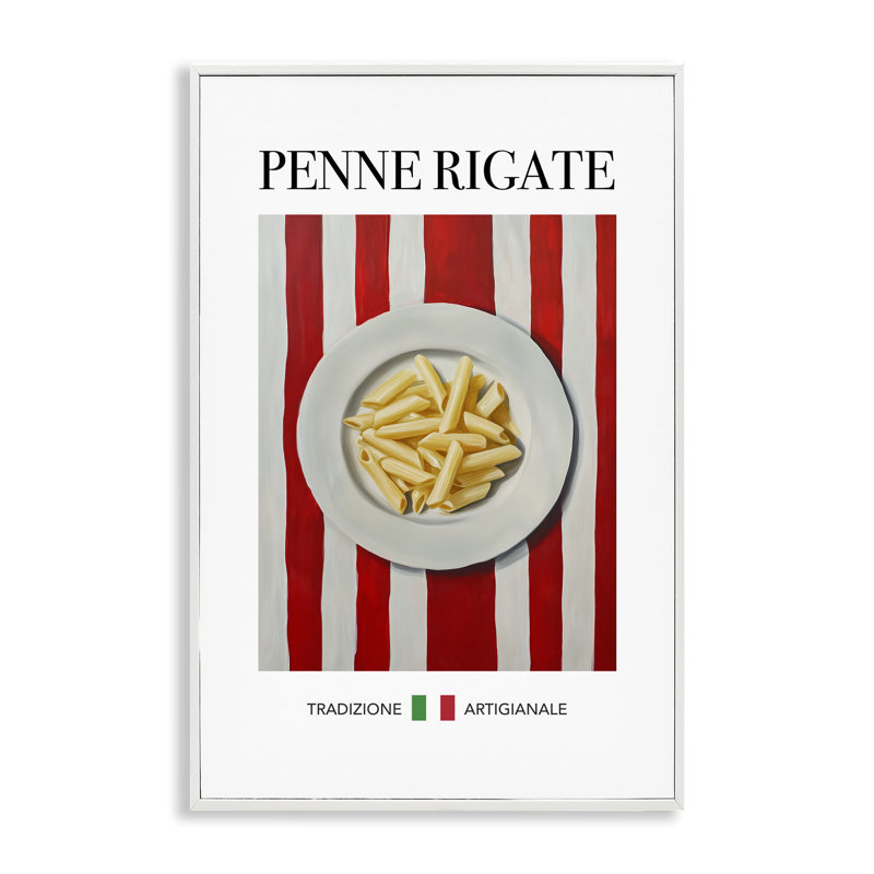 Giclée traditionnelle de Penne Rigate, giclée par Andreas Magnusson, H 30 po x l 20 po, Cadre blanc