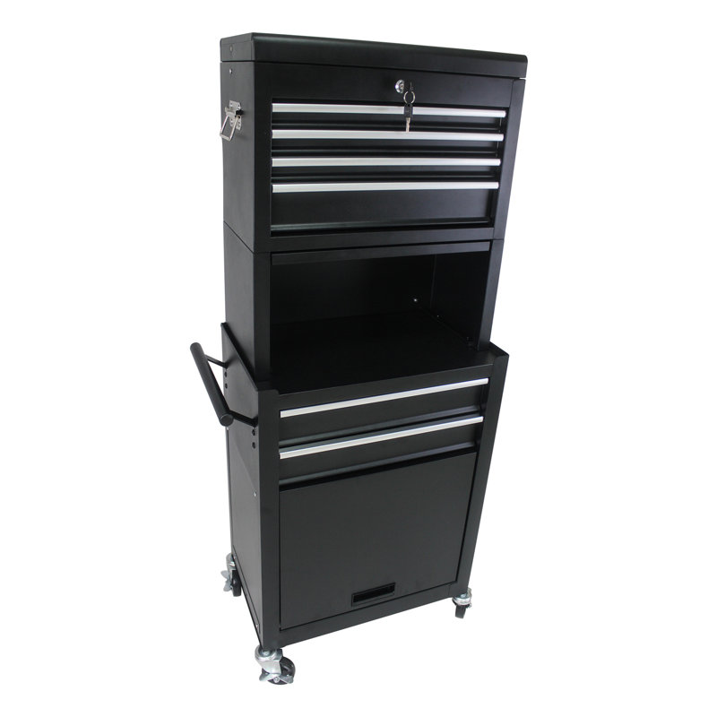 Armoire à outils sur roulettes, Noir