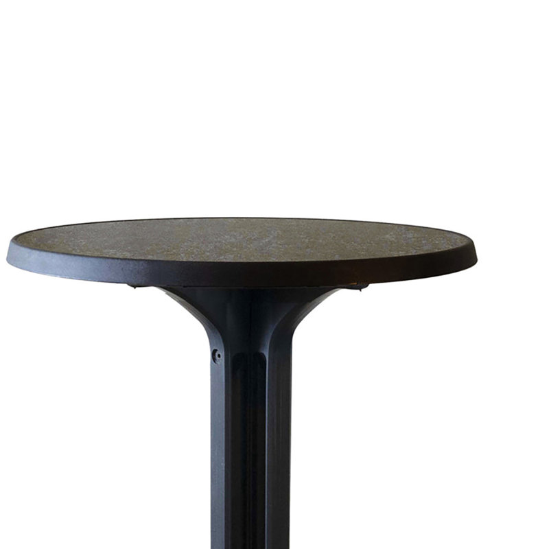 Grosfillex Omega Resin 28" Round Table, Dark Concrete, 28"