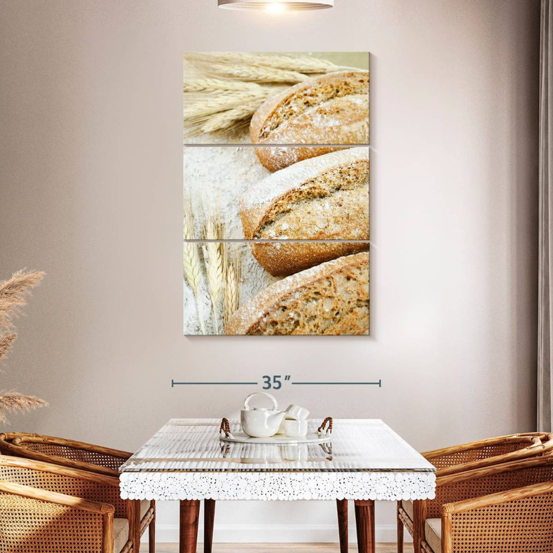 Yarlin Three Wheat Loaves, 50" H x 32" W