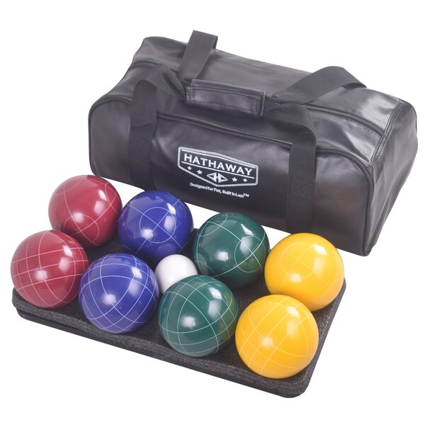 Deluxe Boules Bocce 8 Alloy Ball Set Classic Game Outdoor Indoor