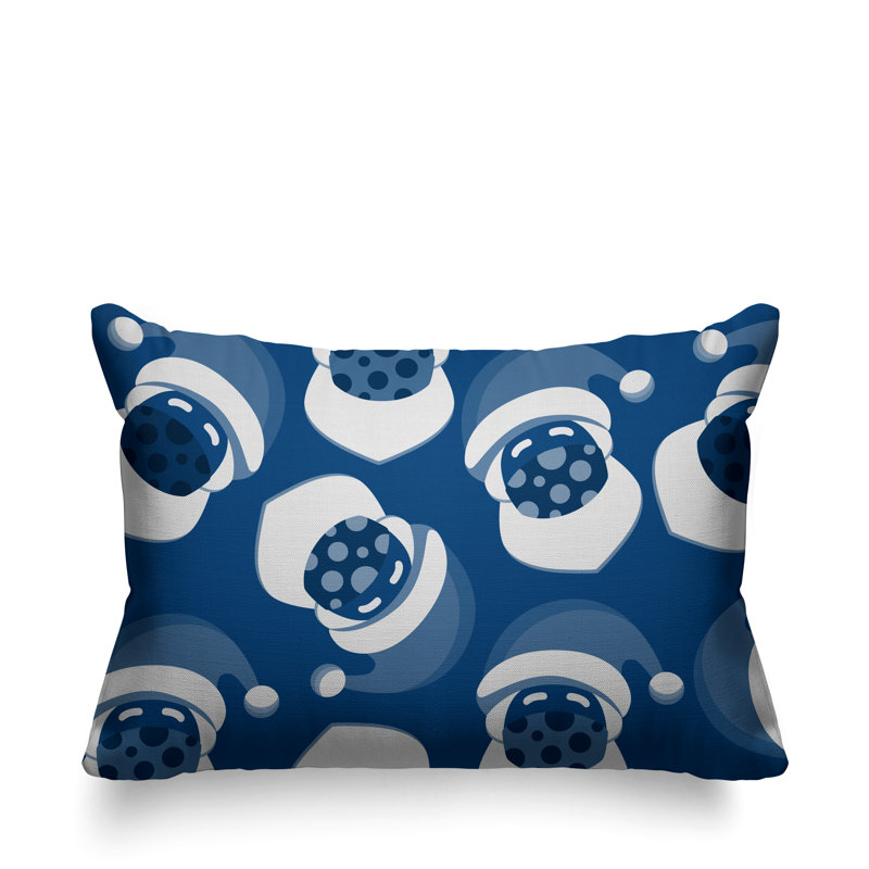 Santa Claus Indoor/Outdoor Throw Pillow, Cerulean