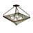 Rustic Lodge Glass Semi Flush Mount