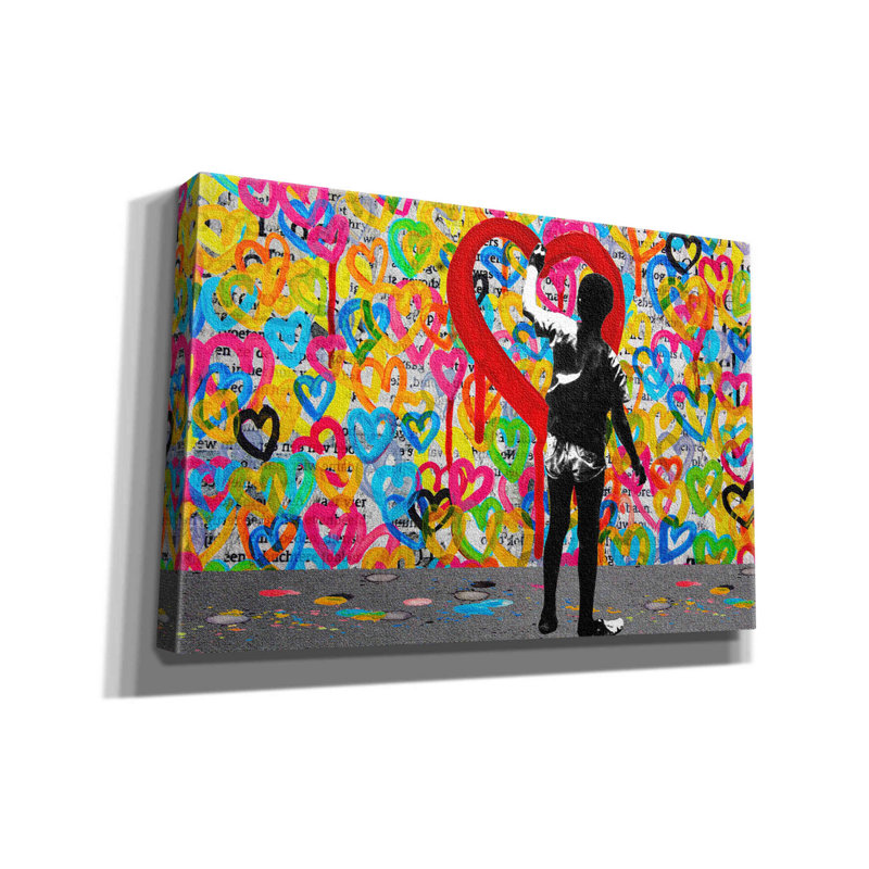 «Put My Heart Into It» par DB Waterman, art mural sur toile, H 12 po x l 18 po x P 0,75 po