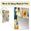 Ellettsville Mod Floral Nostalgia - miroir mural décoratif Mid-Century, géométrique, miroir abstrait, impression d'art en métal-135662953