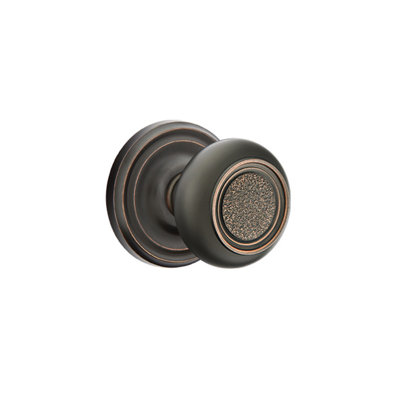 Ensemble de boutons d'intimité Emtek avec rosette régulière et bouton Belmont