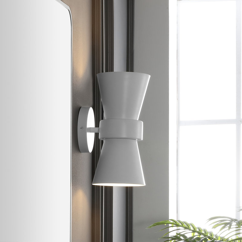 Applique murale en fer Lihou, Blanc