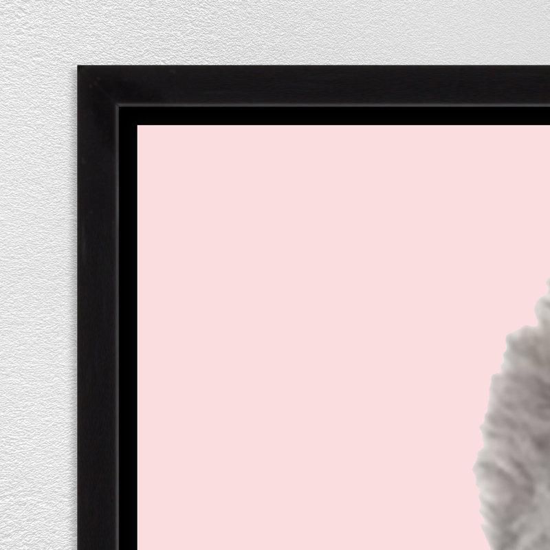 «Pink Poodle Mouth» par Jeffrey Goodman, art mural encadré, Image au pinceau gel
