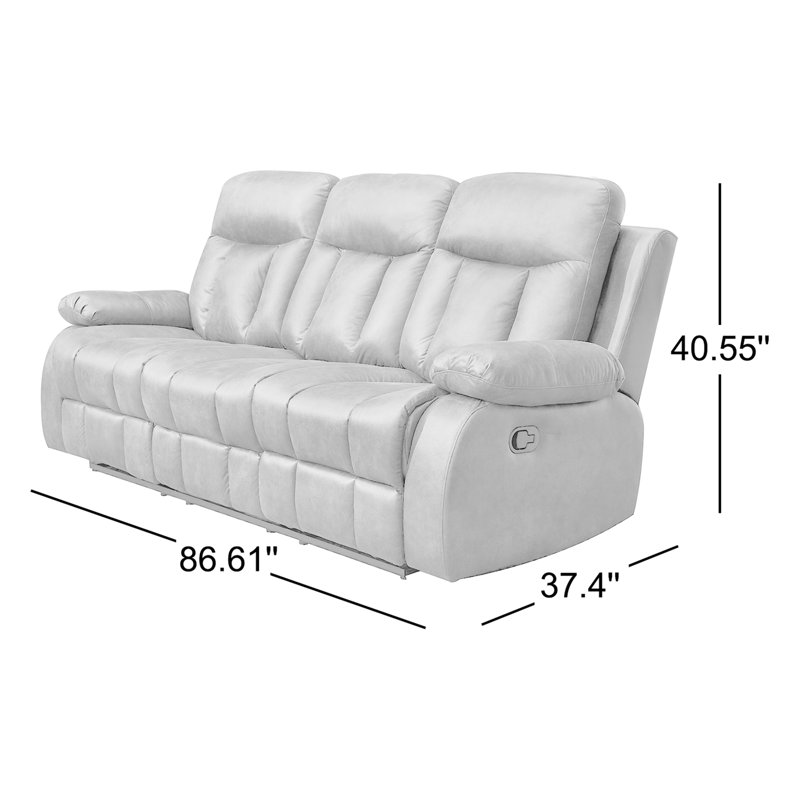 Gaviota Upholstered 86.61'' Reclining Sofa