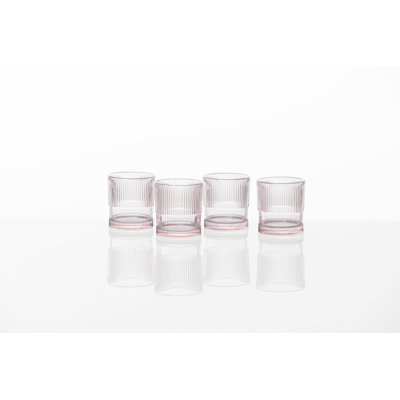 Fortessa Noho Glass, 9.85 Oz. Double Old Fashioned (Set of 4), Blue