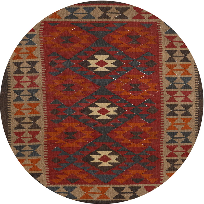 Tapis beige/brun/gris contemporain, Carré 4 pi
