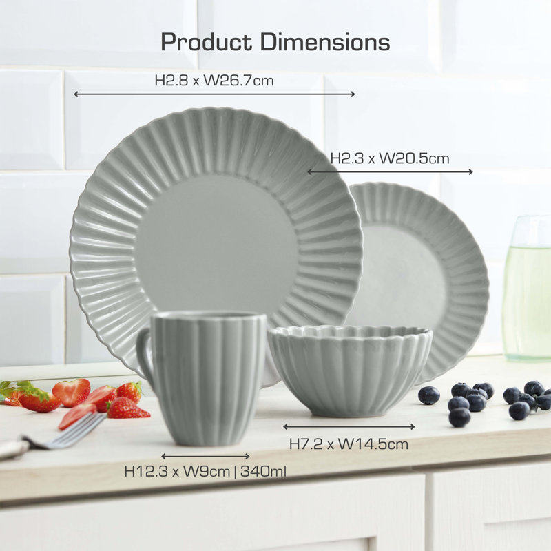 Stoneware Dinnerware - Service for 4