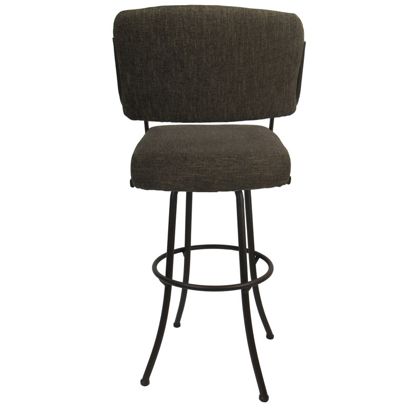Tabouret de comptoir pivotant 26 po Melvin, Coffee, Brun Sanora, Bar Stool (34" Seat Height)