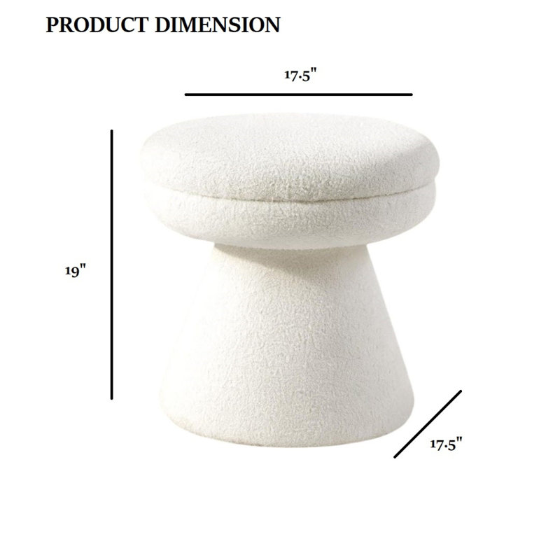 Tabouret décoratif rond 1Pc de style contemporain