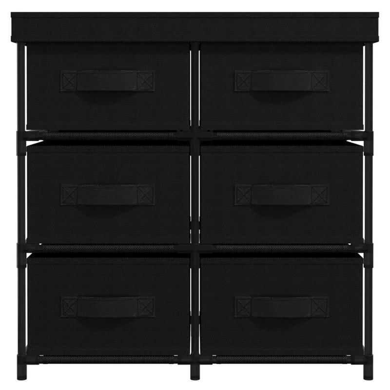 Camyah Steel 28cm W 6 - Drawer Chest of Drawers, Black