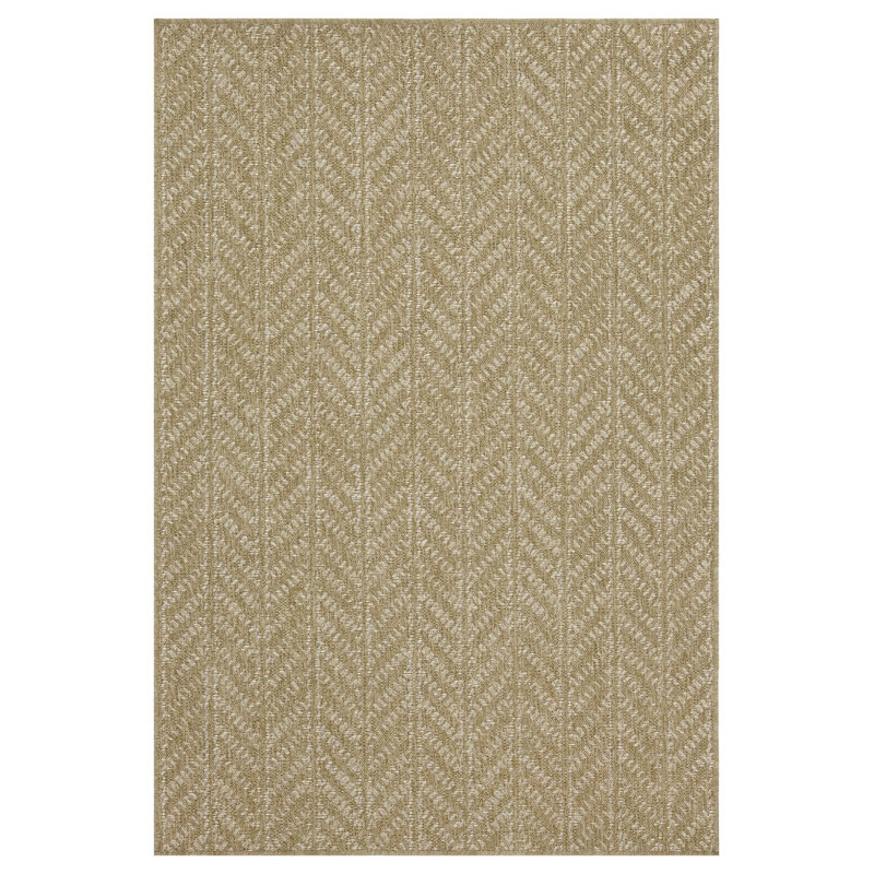 Earth Jute/White Indoor/Outdoor Area Rug, Rectangle 7'10" x 10'3"