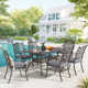 Cherel 6 - Person Rectangular Outdoor Dining Set With Cushions