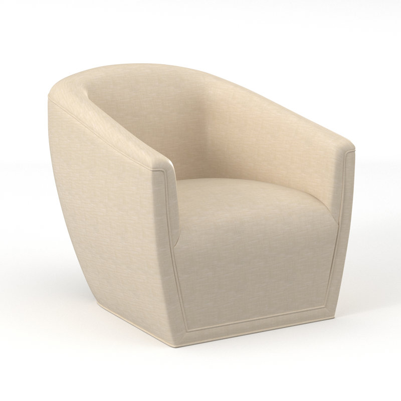 Jasper Swivel Barrel Chair, UV-Rollo Linen