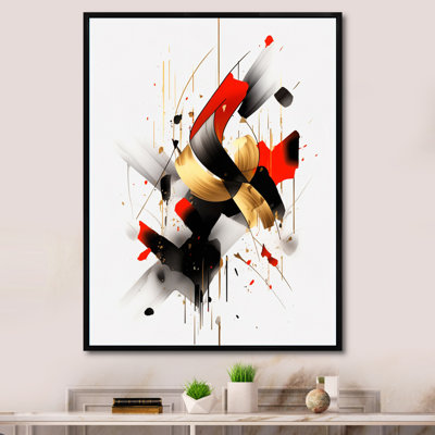 «Red and Black Abstract Dreamscape III», reproduction d'art sur toile