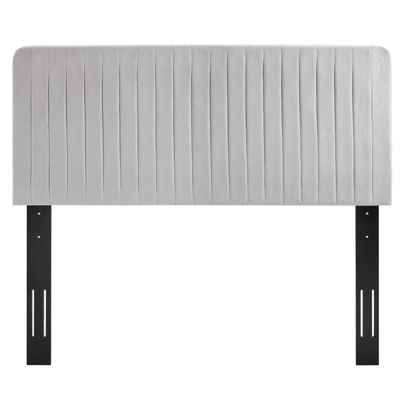 Milenna Channel Tufted Headboard, Emerald, King/California King
