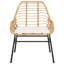 Garden Dining Set Brown Poly Rattan Medium Outdoor Dining Set Removable Covers Durable