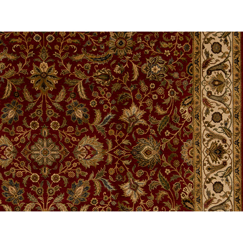Oriental Area Rug in Wine/Ivory