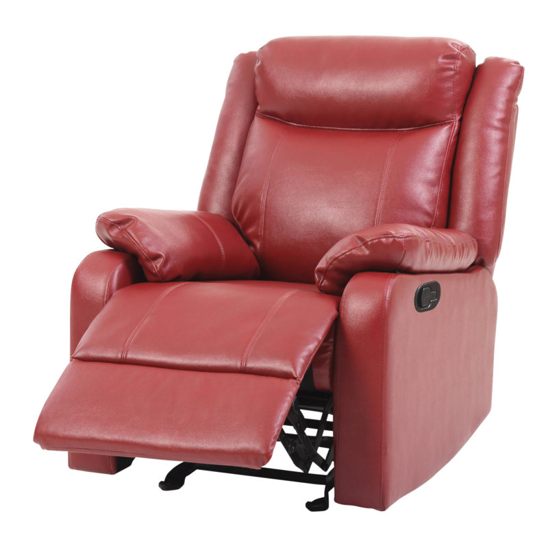 Élégant fauteuil inclinable rembourré rouge pour plus de confort, Rouge