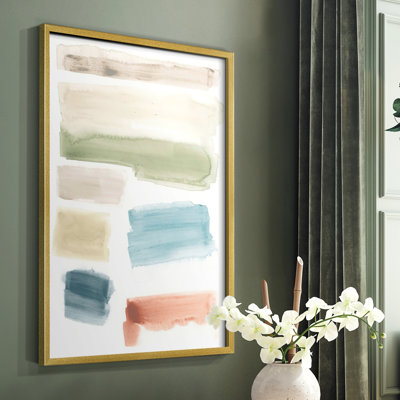 Watercolor Swatches I, reproduction encadrée - bois massif