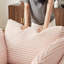 Très grand canapé en velours côtelé rose, sans assemblage, esthétique moderne pour chaise longue à siège simple, doux au toucher, espaces intérieurs idéaux