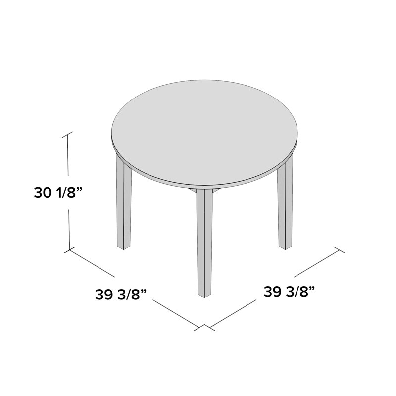 Table de salle à manger Aubrie, Gray